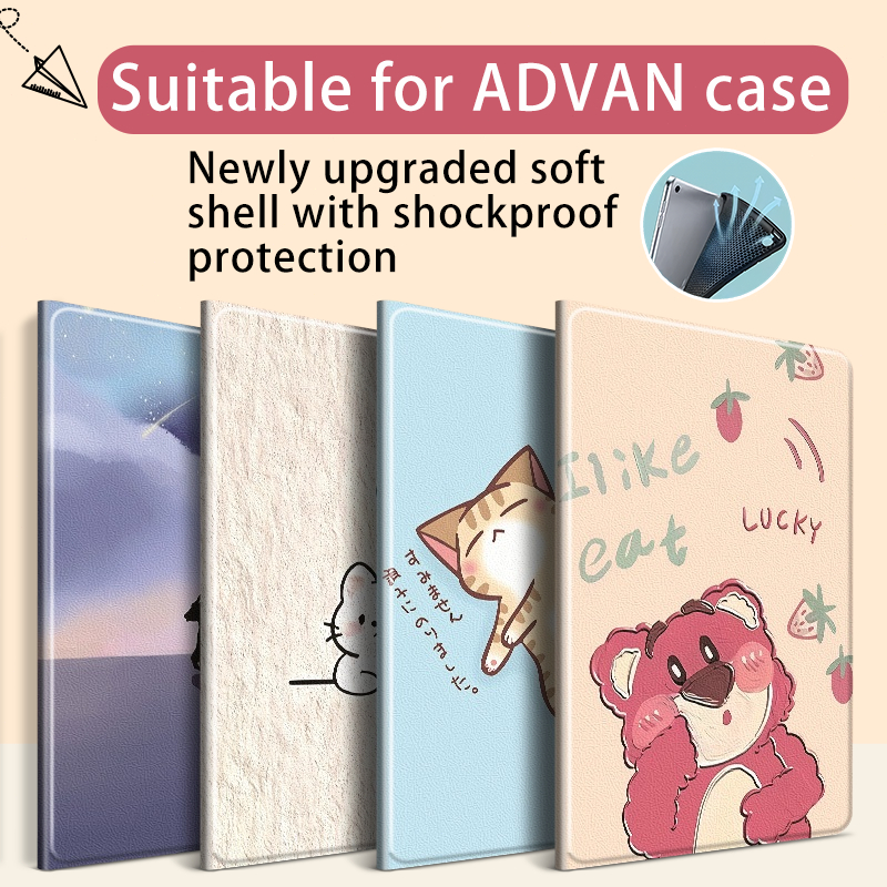 For ADVAN Softshell Case ADVAN Tab V8 8.4"/Tab A10 10.1"/XTab 8"/VX NEO 10.1" Inch Flip Case, Fits A