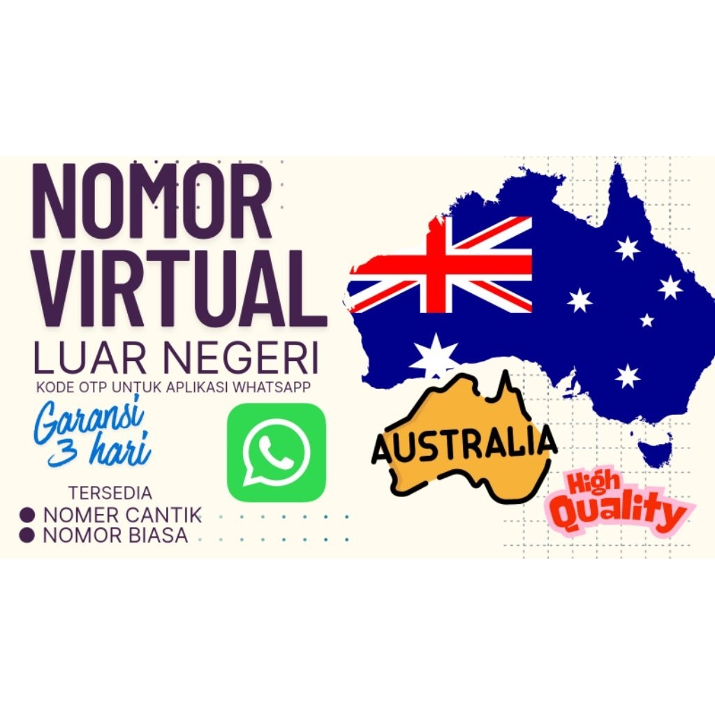 Nomor virtual whatsapp luar negeri Australia