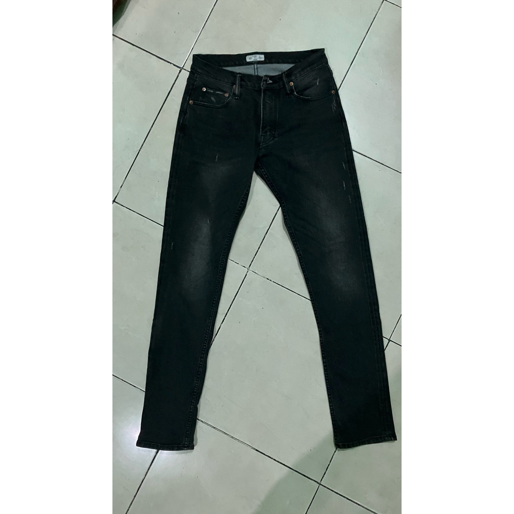 aye & co denim black triangel super slim jeans