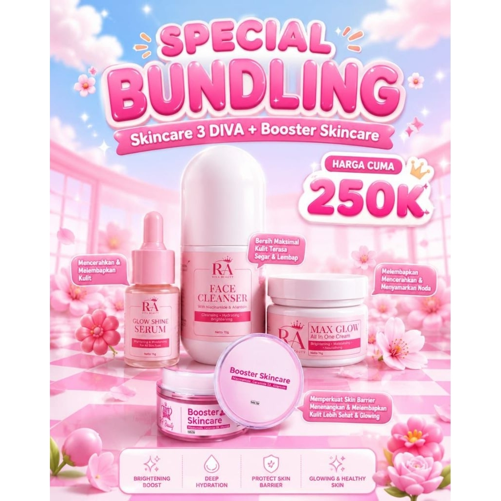 Special bundling skincare 3 diva + Booster skincare RATU ARAB