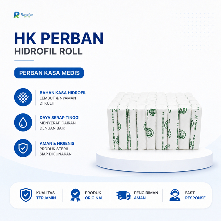HK Perban Hidrofil (Bal) Perban Katun Elastis Nyaman dan Praktis untuk Perawatan Luka