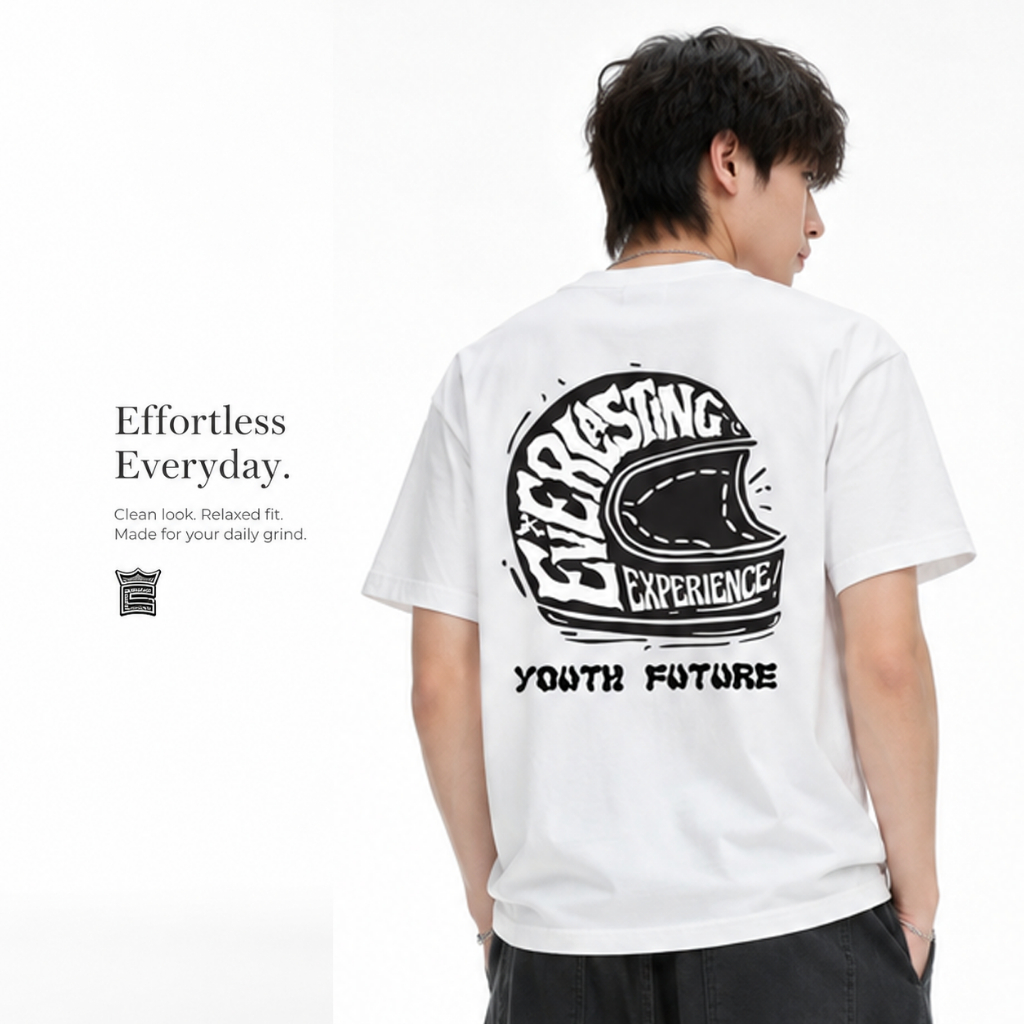 EVERLASTING Boxy Tshirt "Phenomenal" Putih | Kaos Boxyfit Unisex