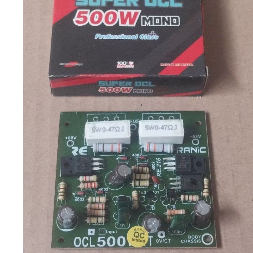 Kit Driver Power Amplifier Super OCL 502 Mono 500 Watt 831