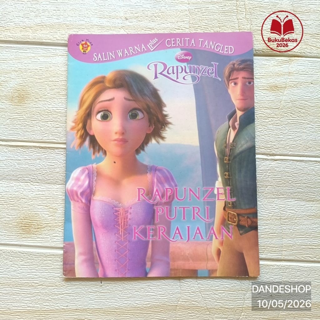 Disney Rapunzel putri kerajaan - salin warna plus cerita Tangled - Buku Anak Bekas Preloved
