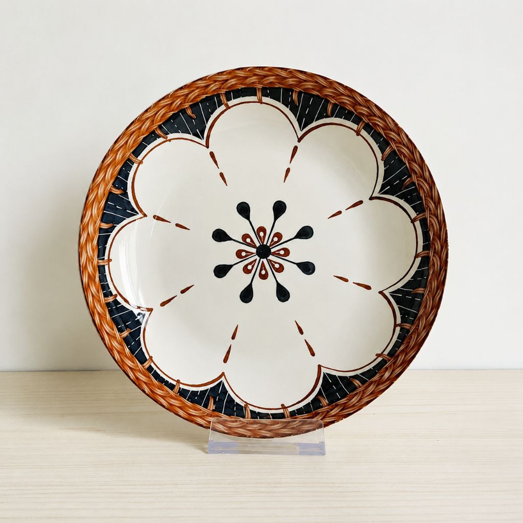 Floral kyoto plate 20 cm | piring keramik 20 cm | piring keramik motif bunga vintage estetik | pirin