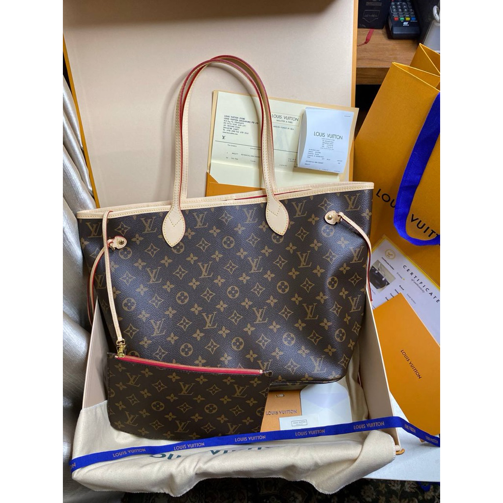 preloved rec 2022 Neverfull MM Cherry