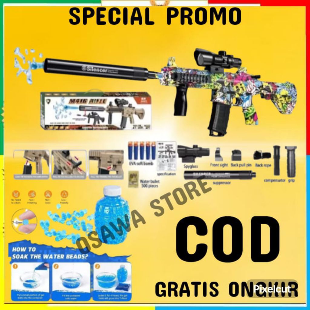 MAINAN PISTOL PISTOLAN TEMBAK TEMBAKAN  ANAK LAKI LAKI PELURU BUSA SNIPER NERF BULLET AWM MURAH/MAIN