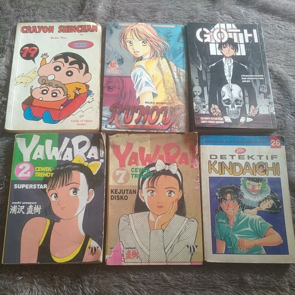 Komik Bebas Pilih CRAYON Shinchan , Rumput , Goth , Detektif Kindaichi , Yawara
