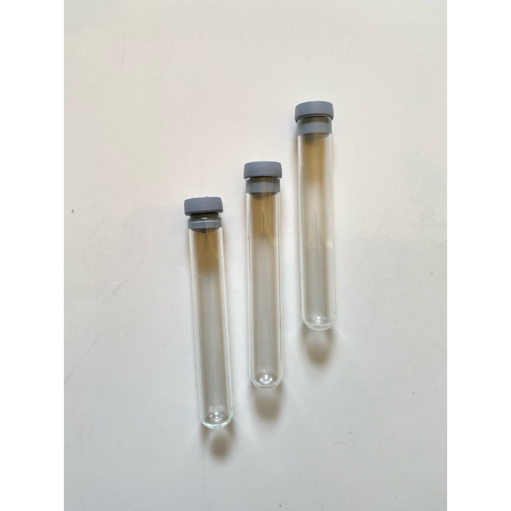 Tabung reaksi kaca tutup karet 3ml /tabung reaksi 2ml