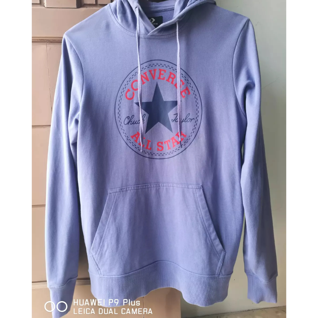 [KOLEKSI PRIBADI] Converse Original Pullover Hoodie Blue Purple - Size M - Like New 98%