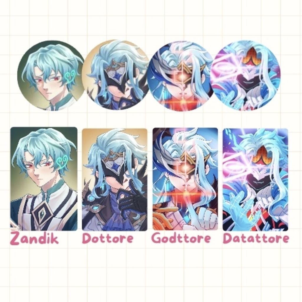 Fanmerch Pin 58mm Photocard Dottore Genshin