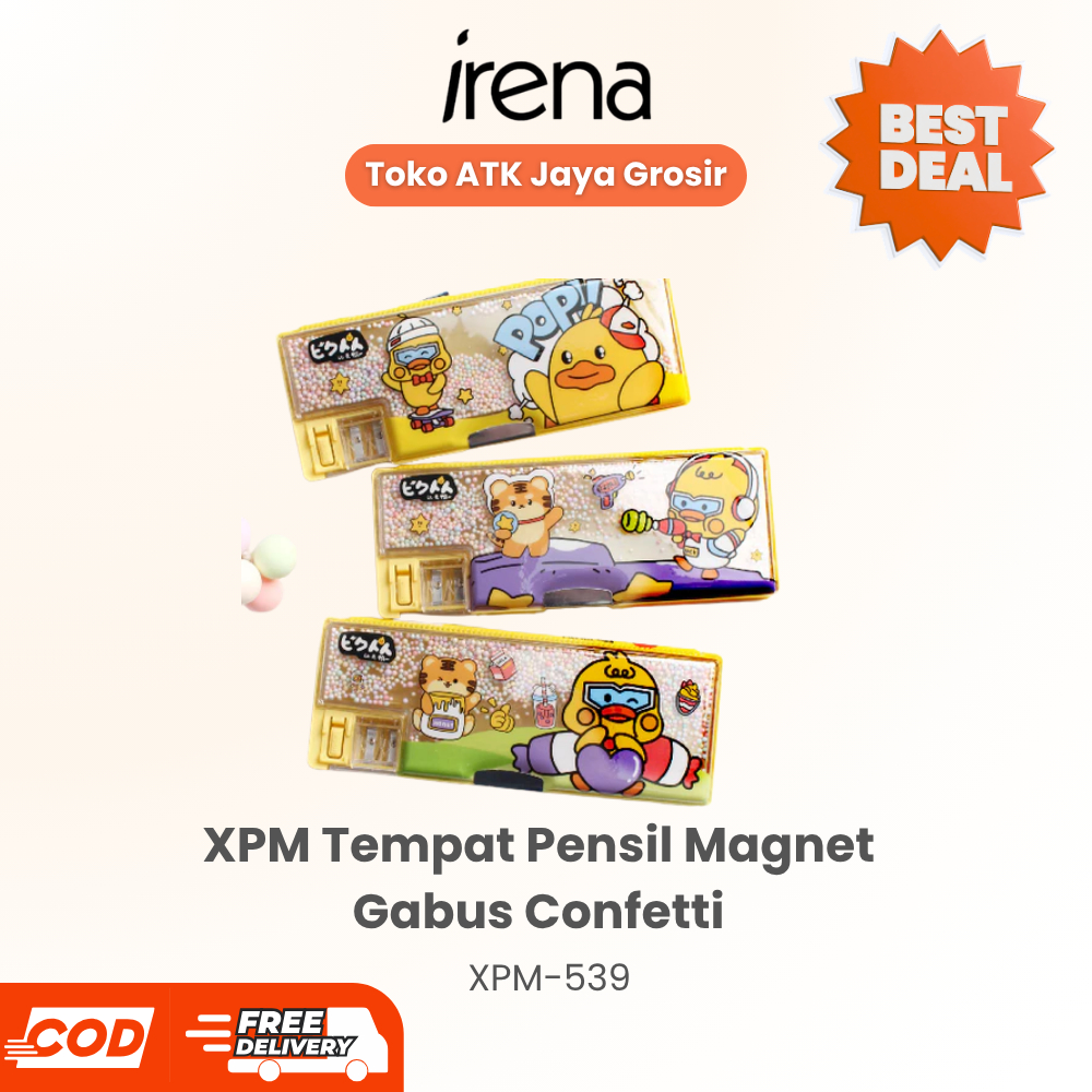 XPM Pencil Case XPM-539 Tempat Pensil Magnet Gabus Confetti