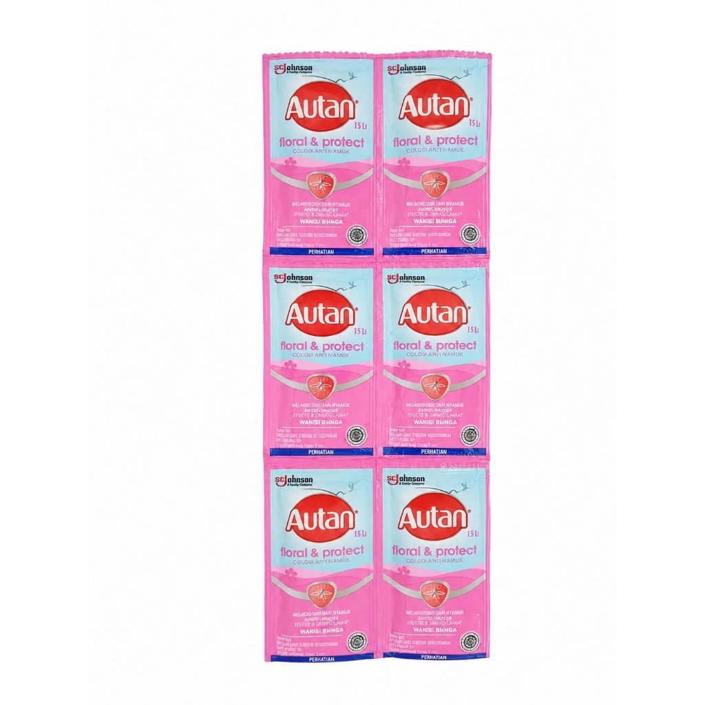 Autan Renceng Lotion Anti Nyamuk1 renteng  12 Sachet 6ml - Perlindungan Nyamuk Efektif, Aroma Wangi,