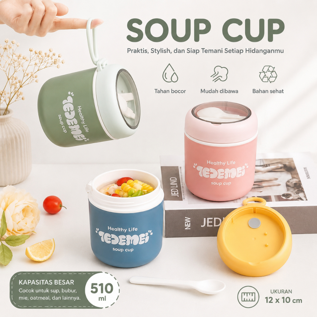 Tempat Sup / Soup Cup Tedemei 510ml