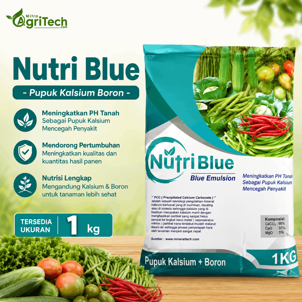 Pupuk Nutri Blue Calsium + Boron Zink Power Blue Untuk Segala Jenis Tanaman manohara+boron