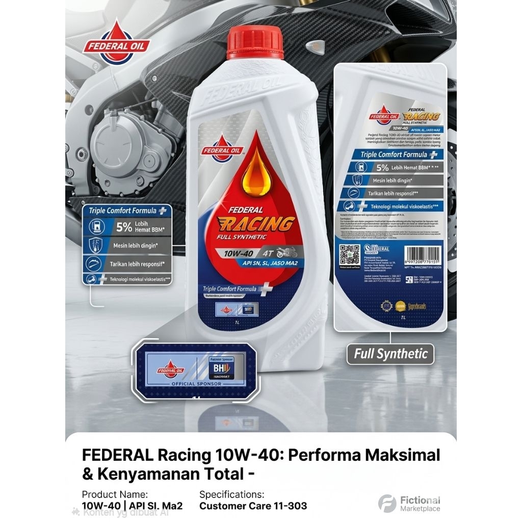 FEDERAL RACING 10W40 1LITER