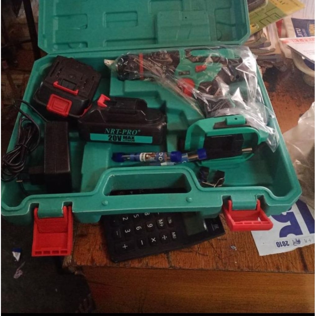Mesin Bor Beton Baterai NRTPRO 343DC Set Bor Beton Cordless 13mm 20 V