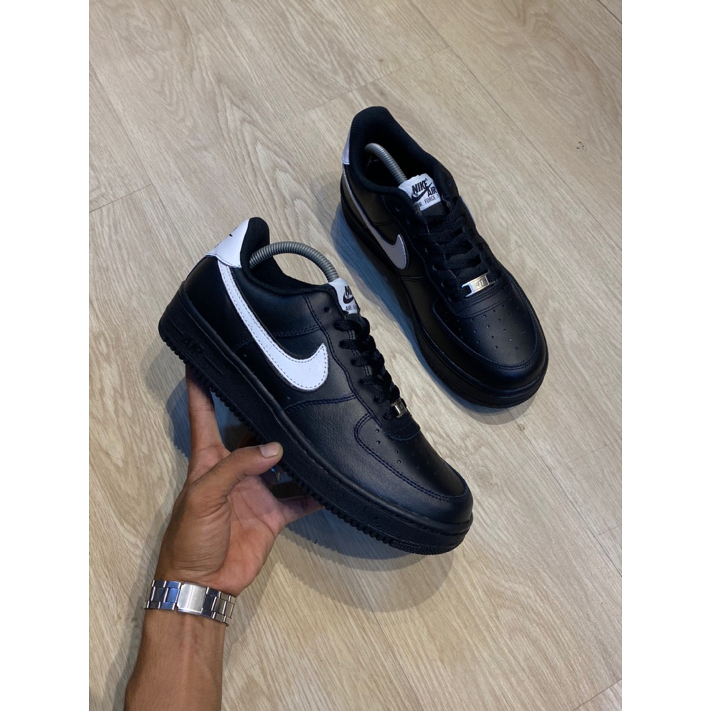 NIKE AF1 SUPER BLACK & WHITE,2nd Original,Unisex