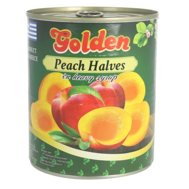 GOLDEN PEACH KALENG 820GR X 1PCS, ISI BUAH-BUAHAN YG SEGAR