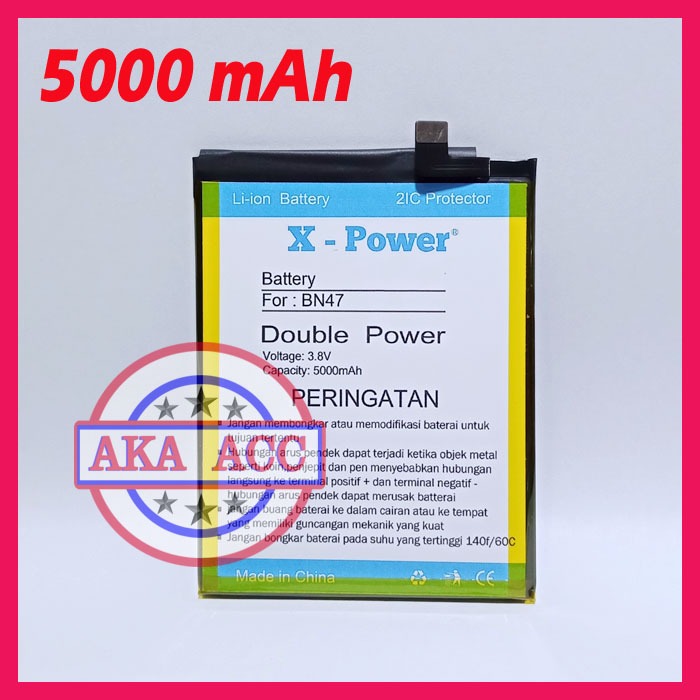 Baterai Xiaomi Redmi 6 Pro BN47 Batu Baterai Battery Tanam Double Power