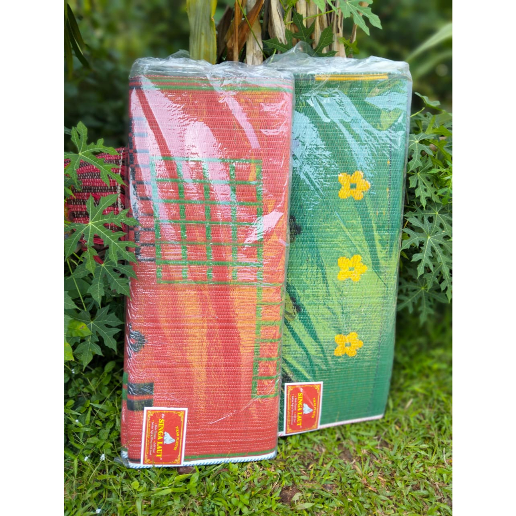 Tikar Tenun Lipat Singa Laut 2x3 Meter Karpet Lantai Jumbo Anyaman Super Tebal Tikar Plastik Jumbo