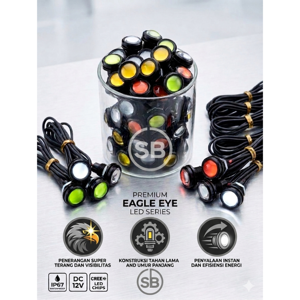 LED Eagle Eye 18mm – Lampu Variasi Mata Elang Super Terang