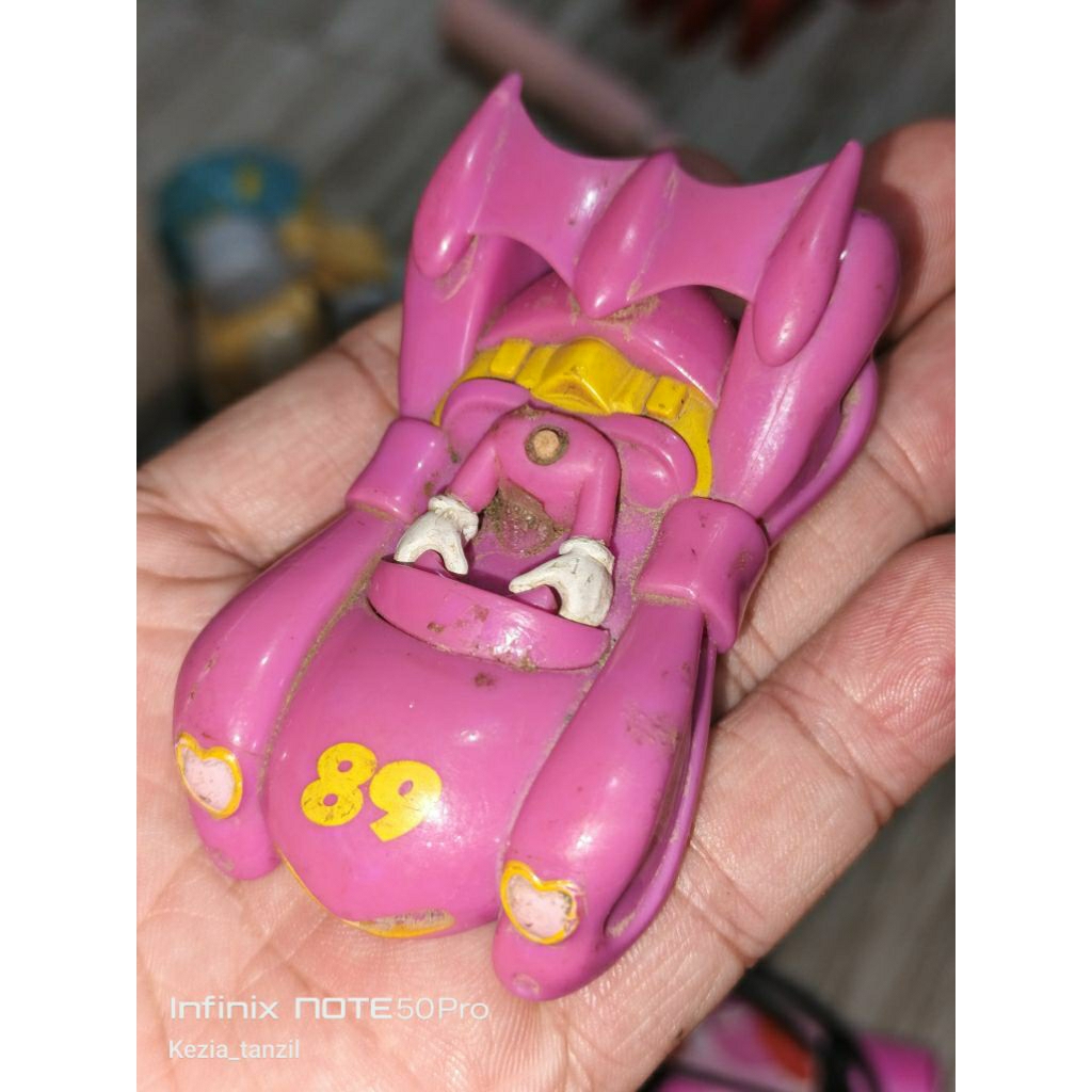 MICKEY MINNIE MINIE MOBIL CAR CARS PINK ORIGINAL ASLI MINUS JUNK ROADSTER RACERS RACER VEHICLE RARE 