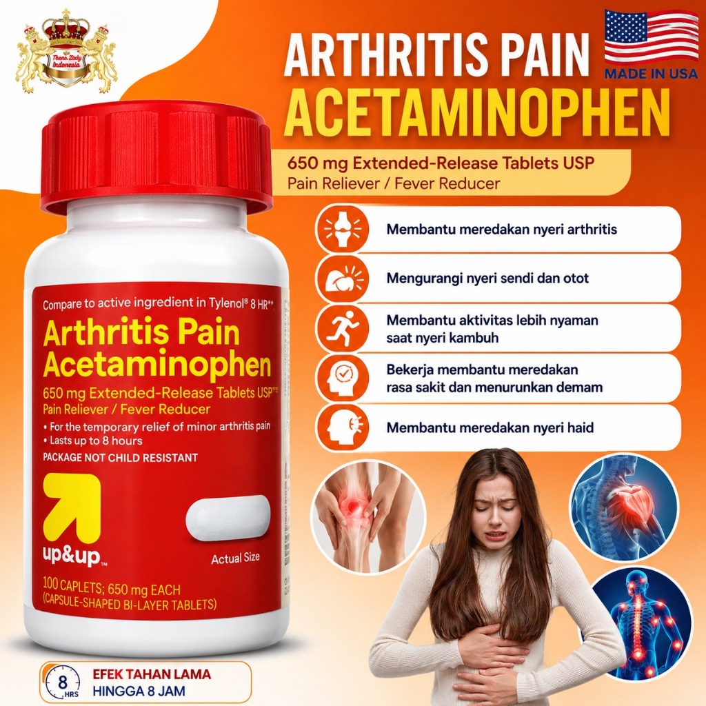 USA Up&Up Arthritis Pain Acetaminophen 650 mg/100 Caps