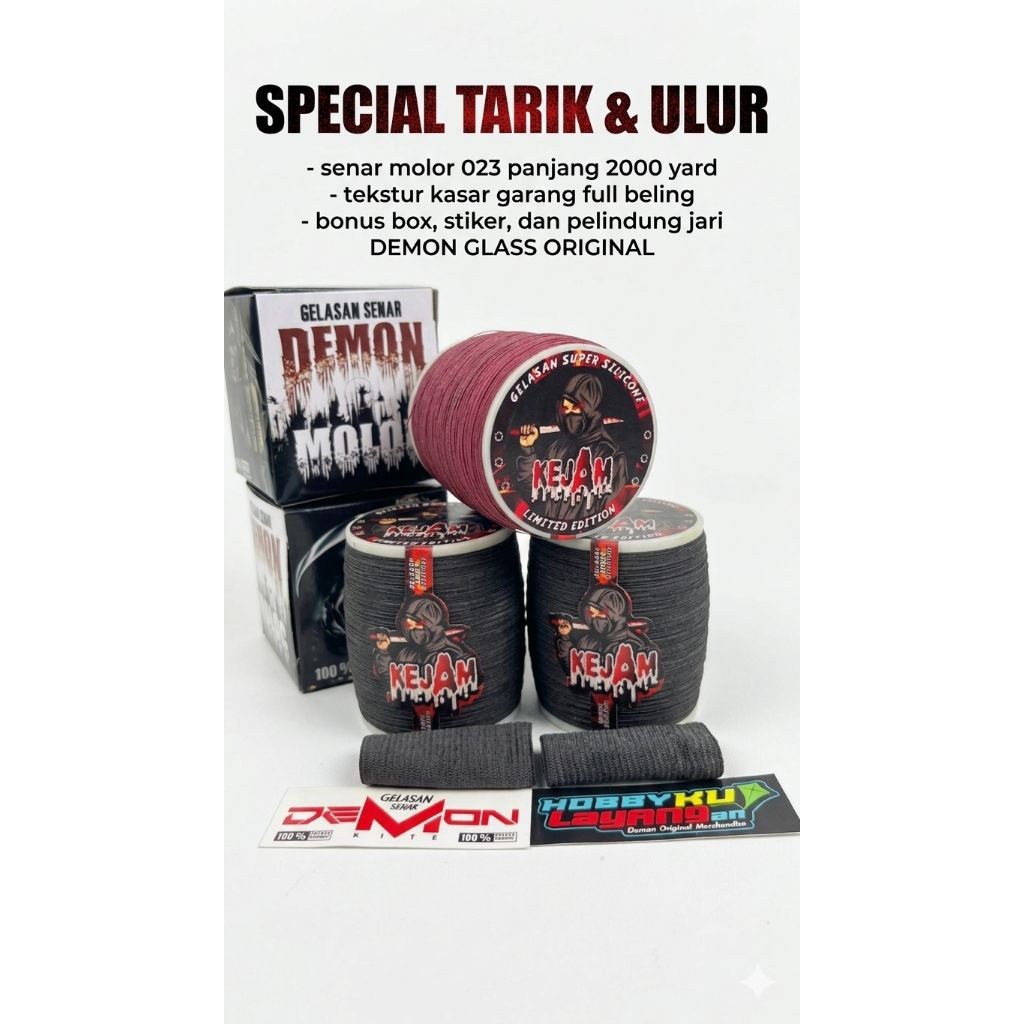 GELASAN SENAR KEJAM ORIGINAL MOLOR PANJANG 2000 YARD BUAT TARIK ULURAN