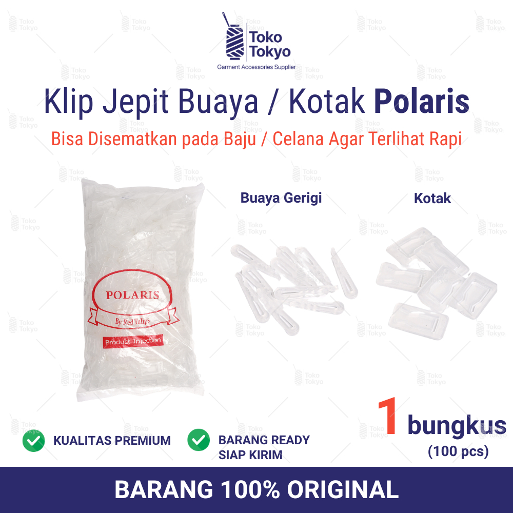 Klip Jepit Kemeja Baju Capit Buaya / Kotak
