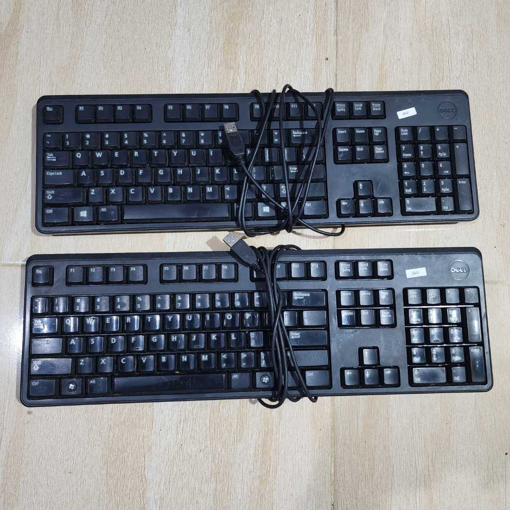 Paket Mouse + keyboard DELL  USB Original mulus seperti baru - Paket Keyboard plus Mouse Dell Mulus