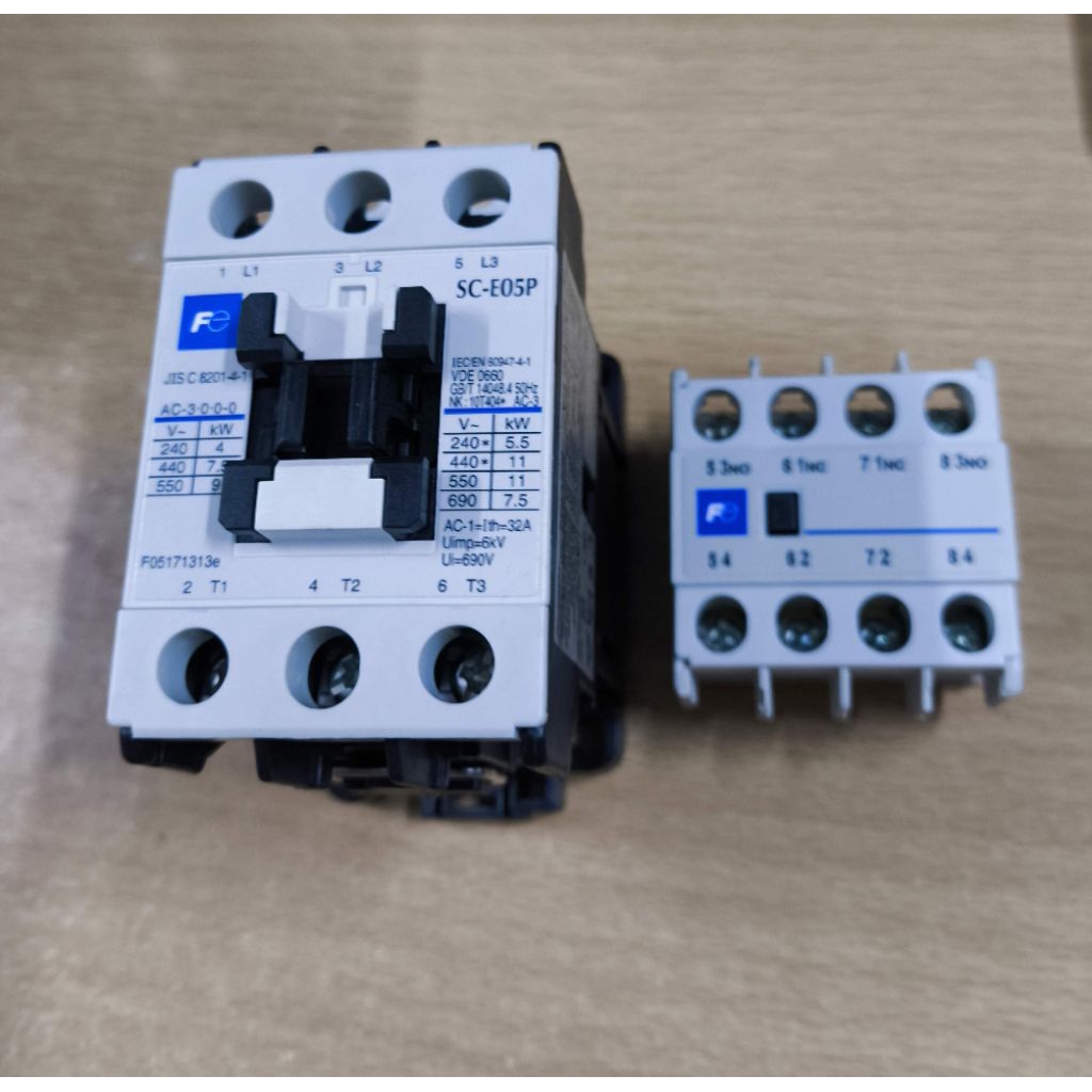 Magnetic contactor SC E05P Auxiliary 2NO 2NC Fuji original