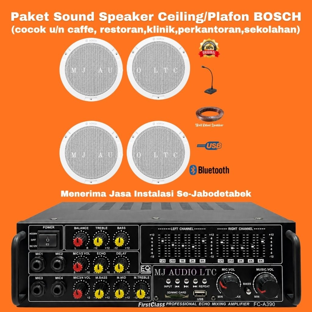 Paket Speaker Ceiling BOSCH / Speaker Plafon Indoor / Paket Speaker Ceiling BOSCH ( 4 Speaker )