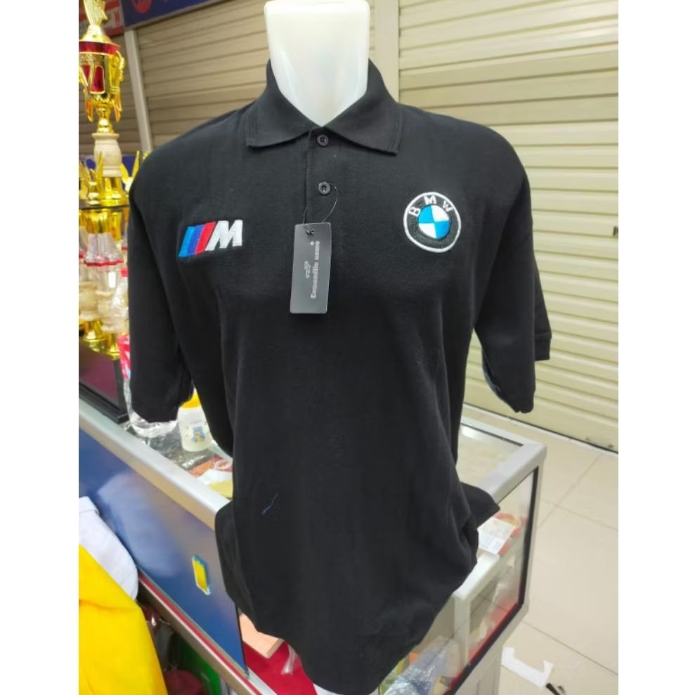 Kaos BMW Sport Polo shirt BMW Baju BMW Sport Full Bordiran