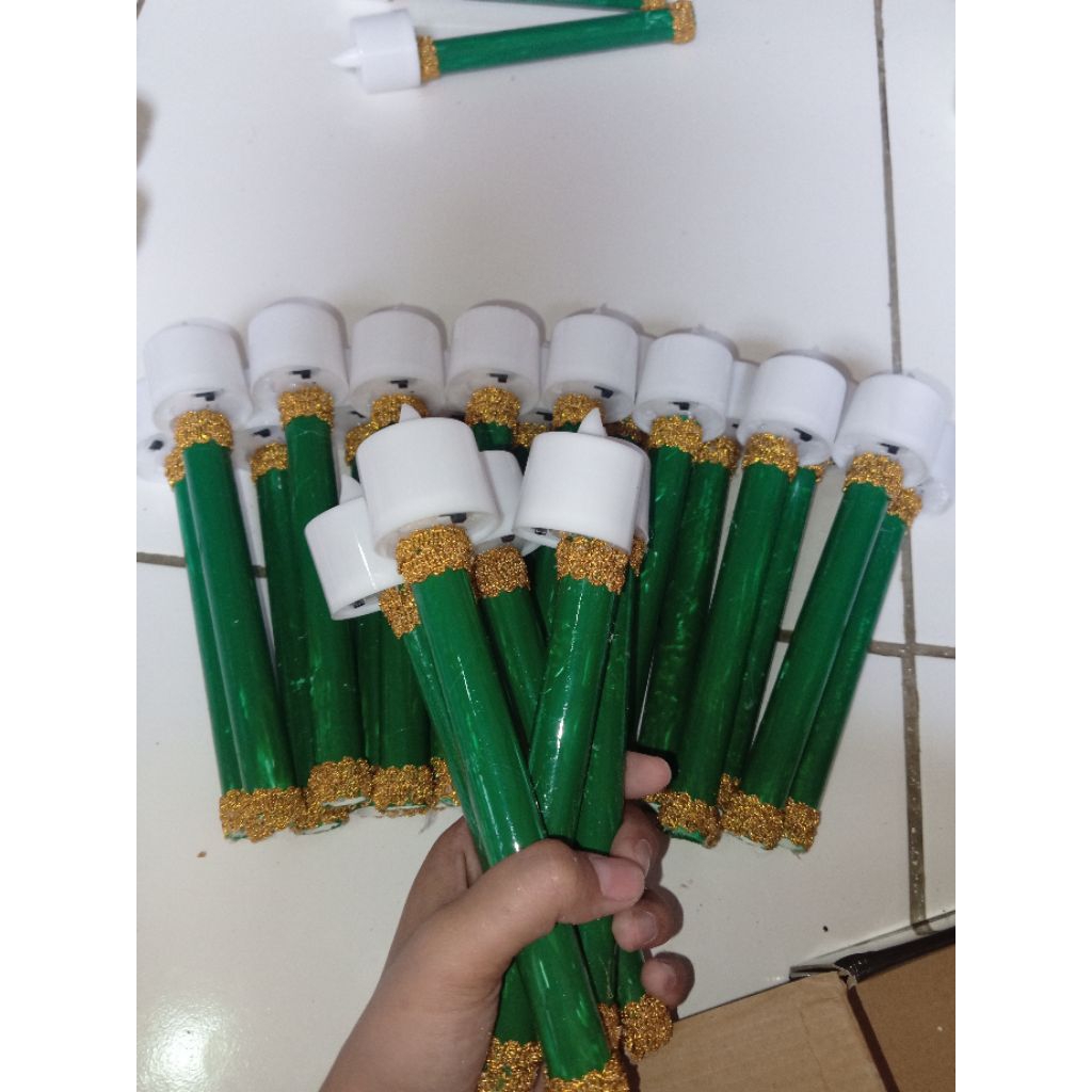 obor lampu LED mini_obor lampu led pawai Muharam/ malam takbiran _obor LED panjang 15cm