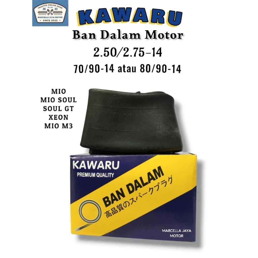 1 PCS BAN DALAM MERK KAWARU 2.50/2.75-14 atau 250/275-14 atau 250 / 275 - 14 atau 2.50 / 2.75 - 14 B