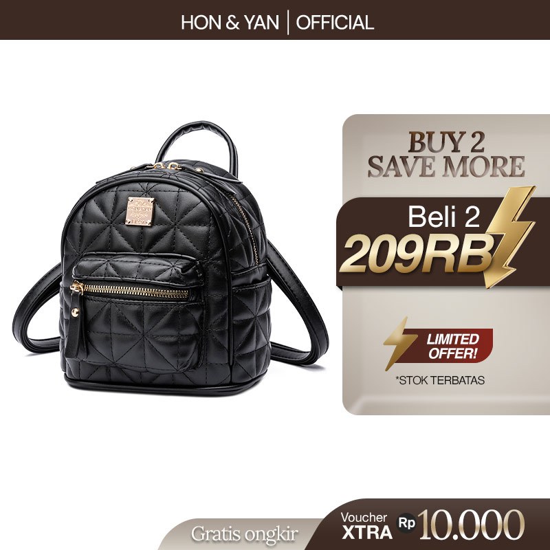 [BELI 2 209K] HONYAN Tas Ransel Wanita Import Tas Backpack Cewek Tas Ransel Korea - Janet Backpack