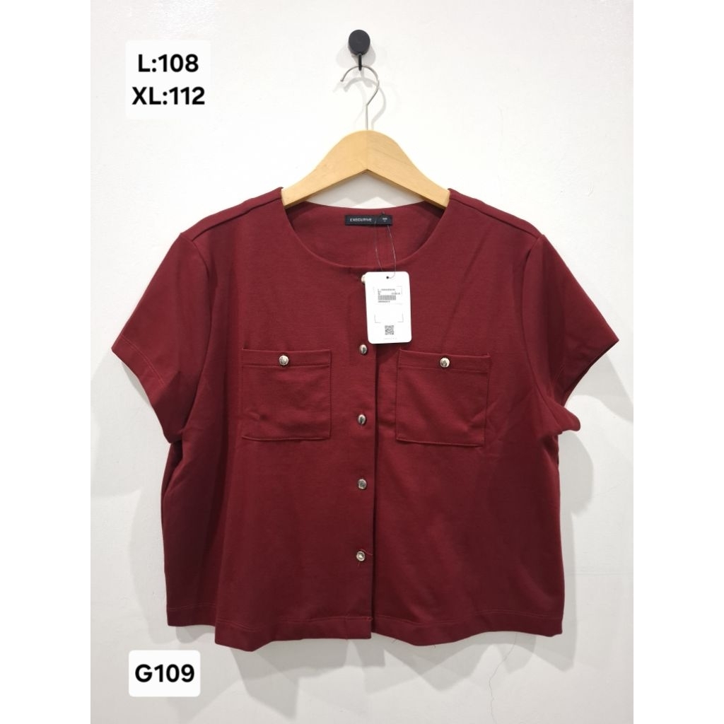 EXECUTIVE ATASAN WANITA LENGAN PENDEK BAHAN KNIT