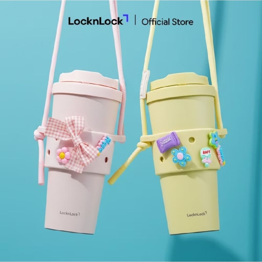 lock n lock energetic one touch tumbler silicone sleeve set
