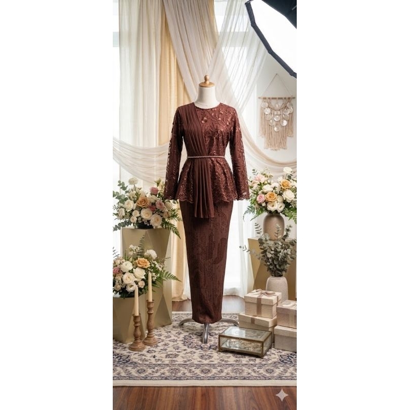 kebaya selendang kekinian / kebaya kondangan / kebaya wisuda/ kebaya resepsi simpel dan elegan