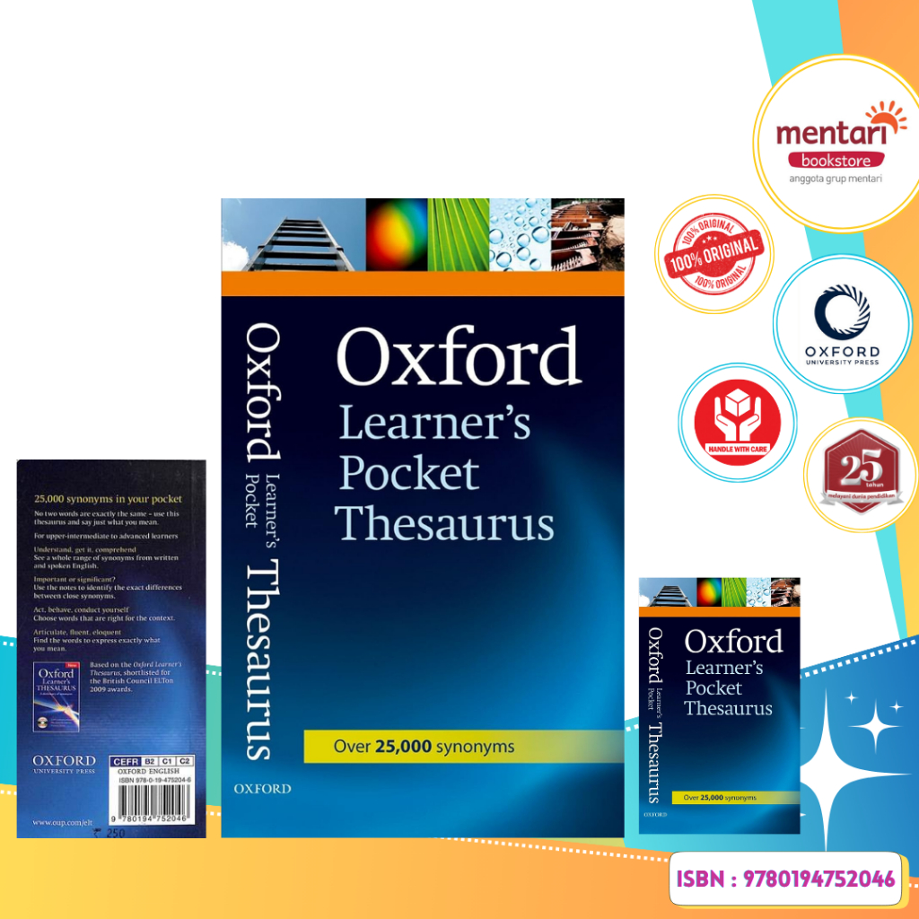 Mentari Bookstore | Oxford Learner's Pocket Thesaurus | Kamus Saku Sinonim