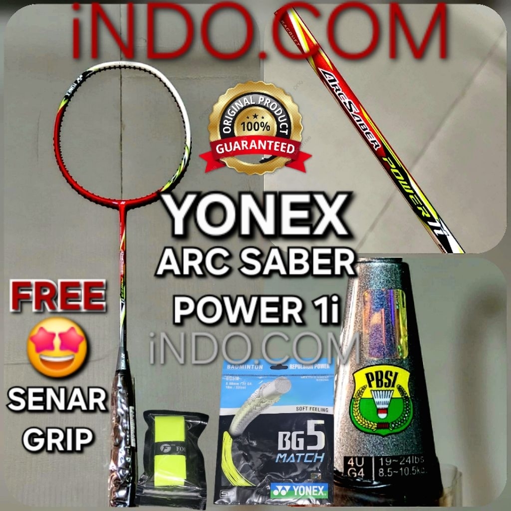 RAKET BADMINTON YONEX ARCSABER ARC SABER POWER 1i 100% ORIGINAL