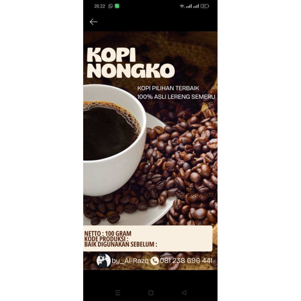 kopi nongko/liberika