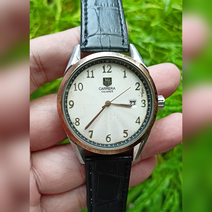 TAG HEUER CARRERA WJ1110 Analog Watch Second | Jam Tangan Pria Preloved