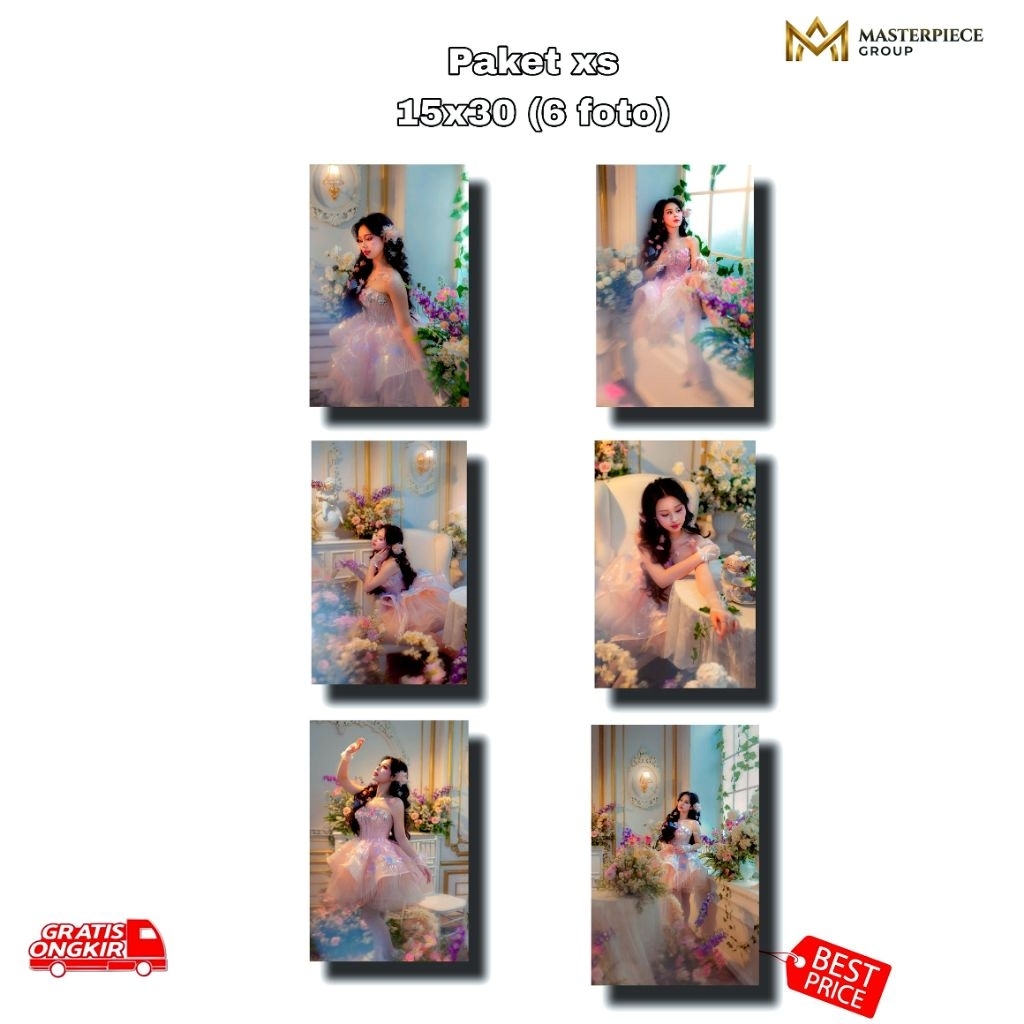 Cetak foto + Bingkai 15x30 cm, Kayu Mdf Premium