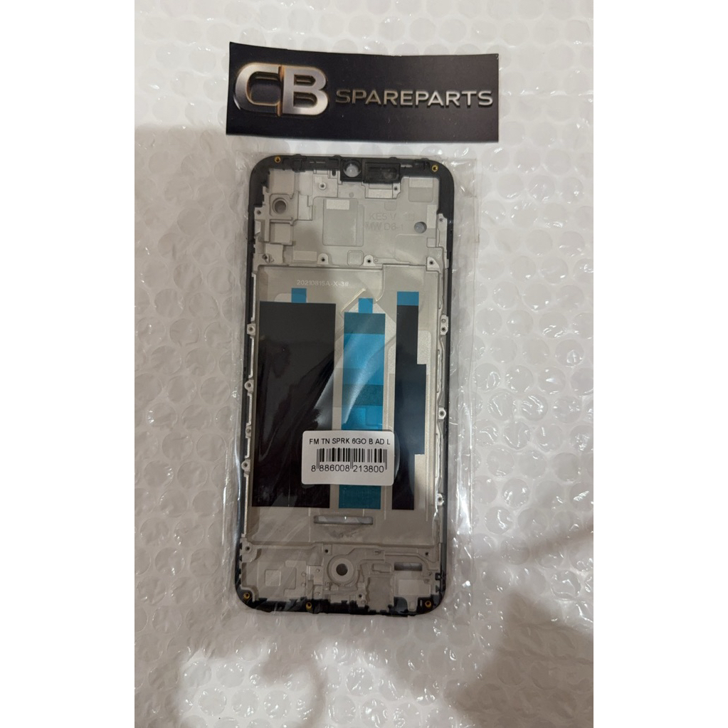 frame dudukan lcd tecno spark 6 go
