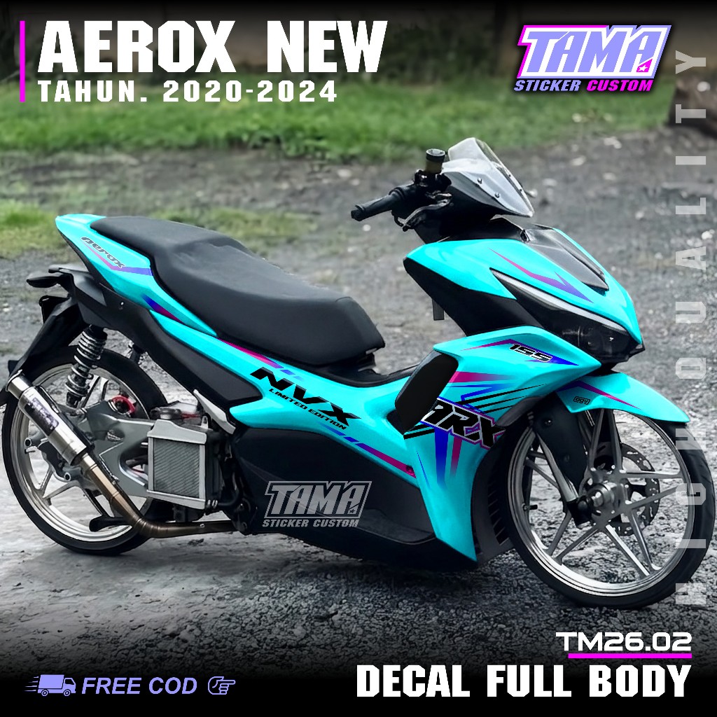 COD Terbaru Sticker Decal Full Body Motor Yamaha Aerox New Cyber City 155 Tahun 2020 2021 2022 2023 