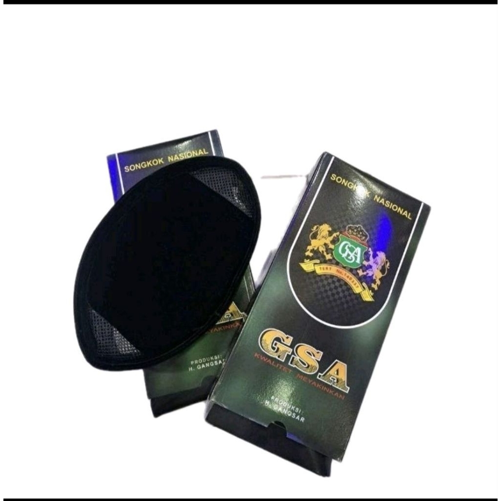 GSA PECI SONGKOK NASIONAL HITAM MOTIF AC