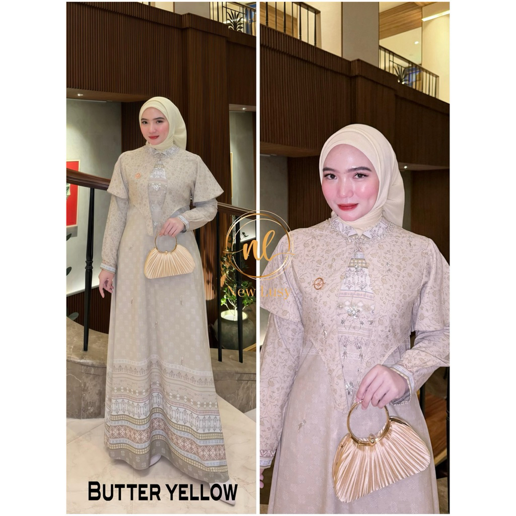 Zoya Dress gamis premium terbaru cantik elegant original NewLusy