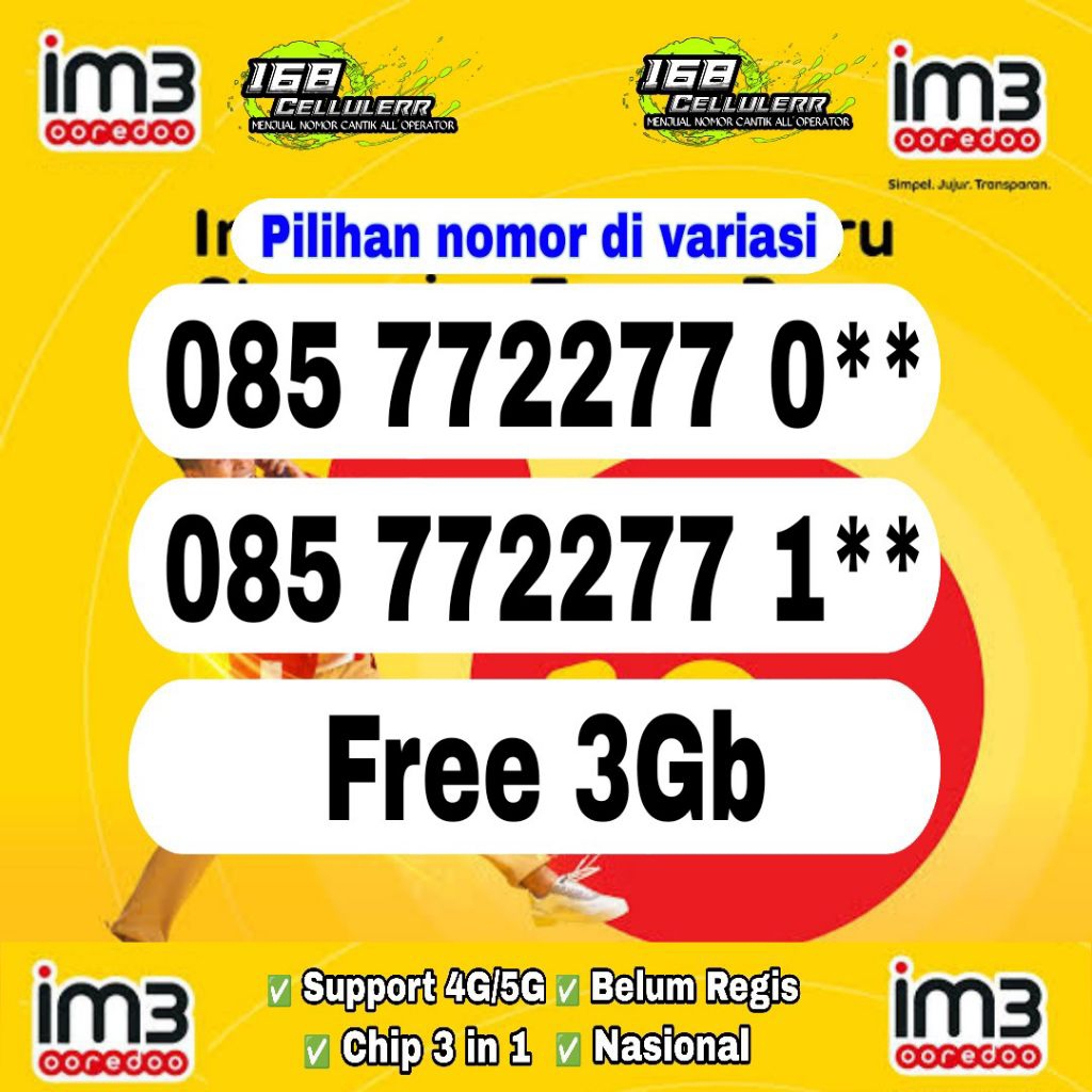 Nomor cantik Indosat Ooredoo im3 700800